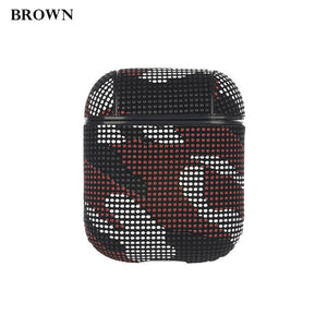 Camouflage Leather Earphone Case For Apple Airpods