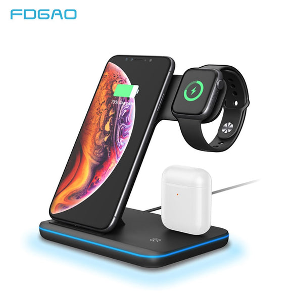 15W Qi Wireless Charger Stand For Iphone
