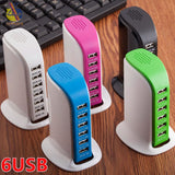 Universal Multi 6 Port Fast USB HUB Charger